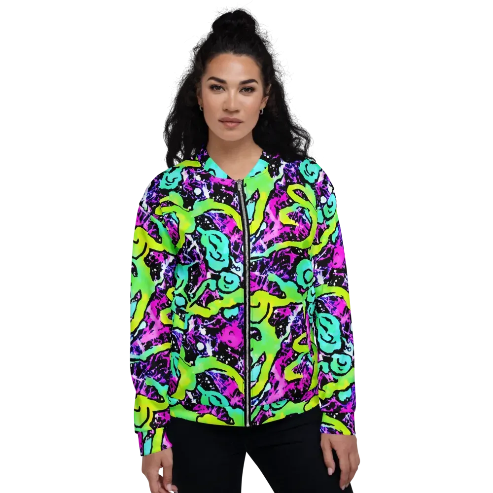 Psychedelic Stampede on Bomber Jacket — Front
