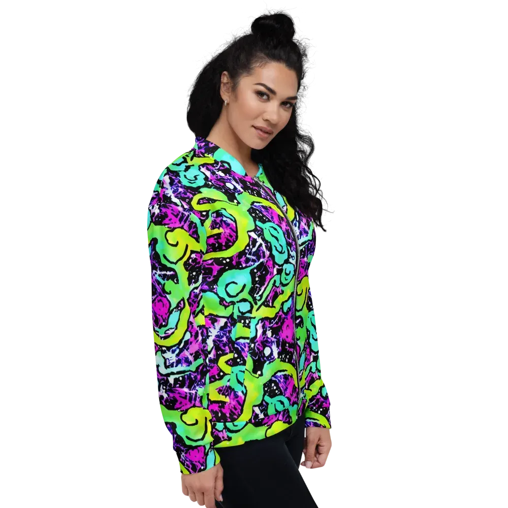 Psychedelic Stampede on Bomber Jacket — Right