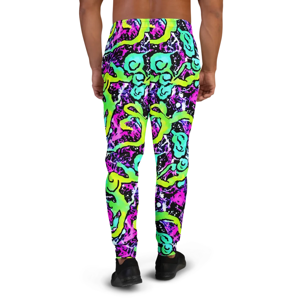 Psychedelic Stampede on Men's Joggers — Back