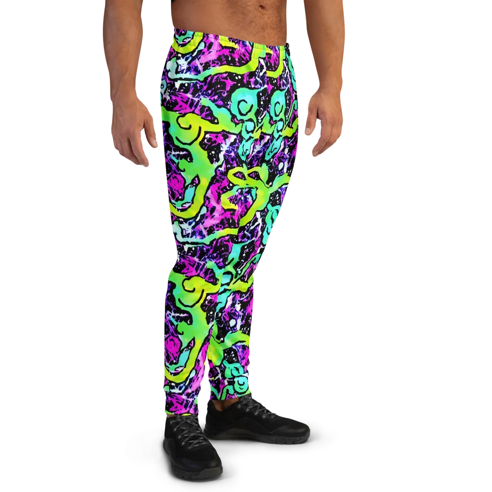 Psychedelic Stampede on Men's Joggers — Right
