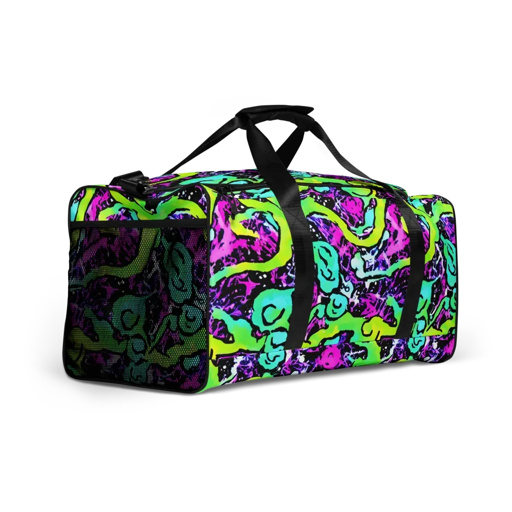 Psychedelic Stampede on Duffle Bag — Right Front