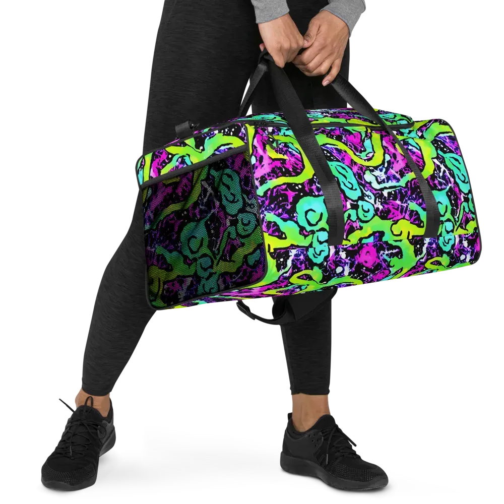 Psychedelic Stampede on Duffle Bag — Right Front