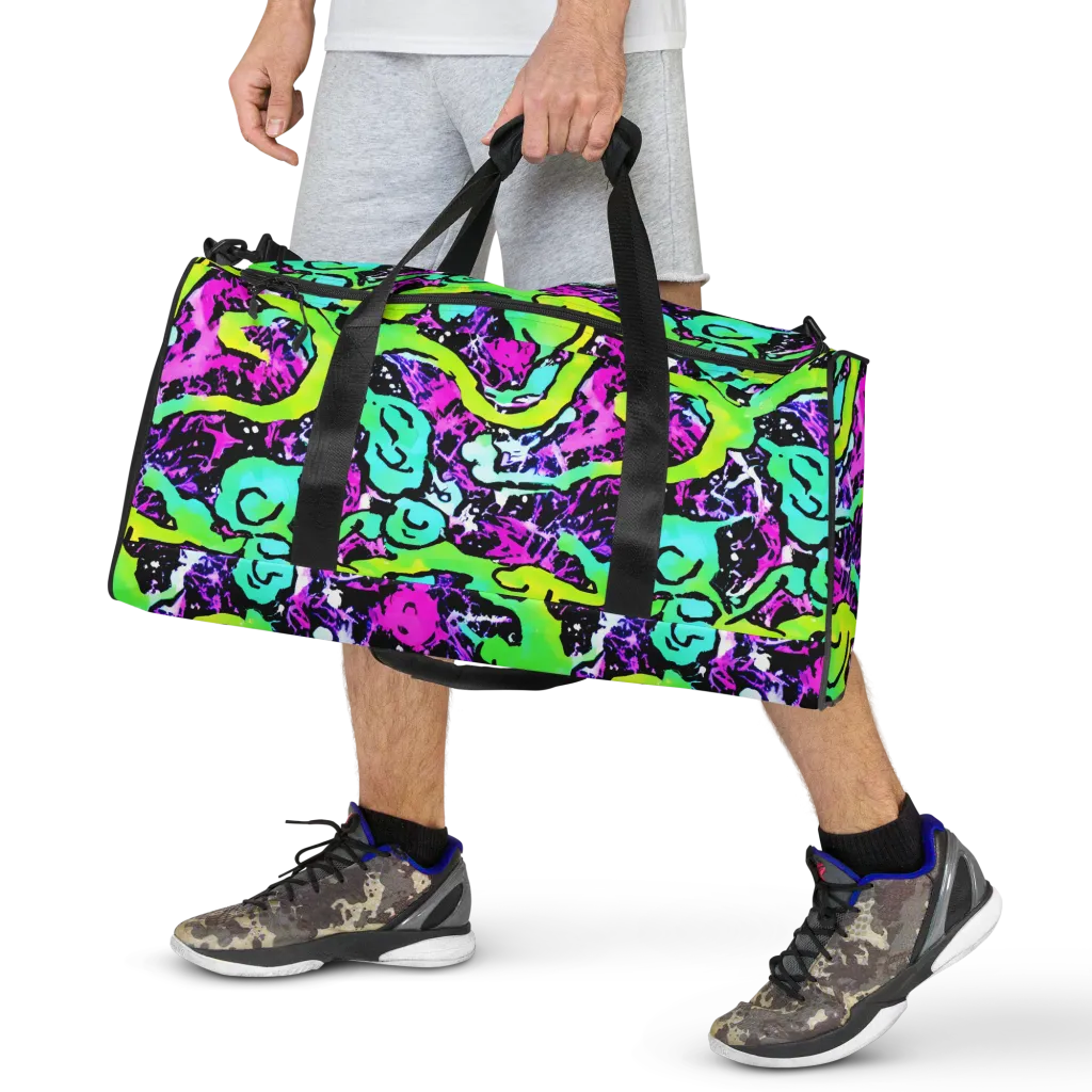 Psychedelic Stampede on Duffle Bag — Front