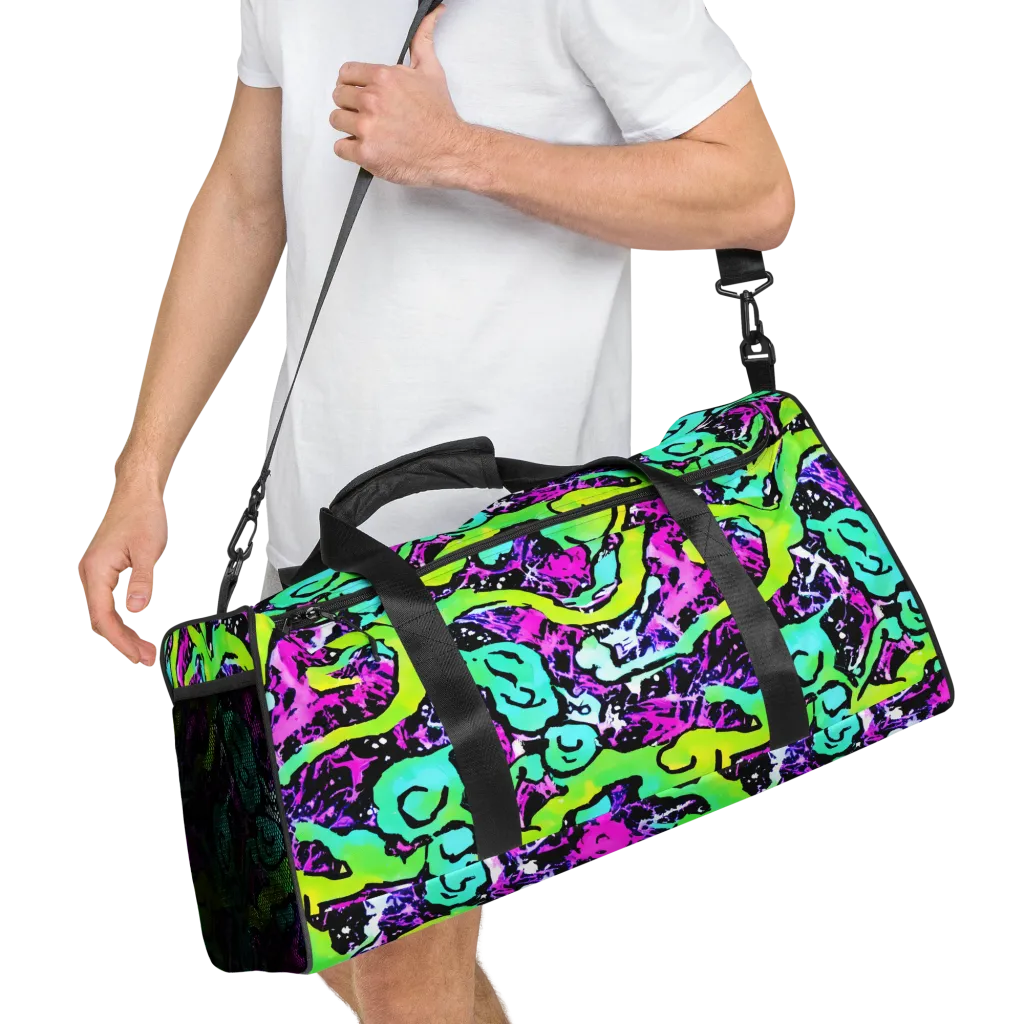 Psychedelic Stampede on Duffle Bag — Right Front
