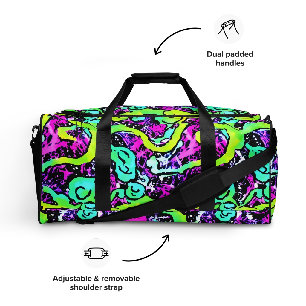 Psychedelic Stampede on Duffle Bag — Front