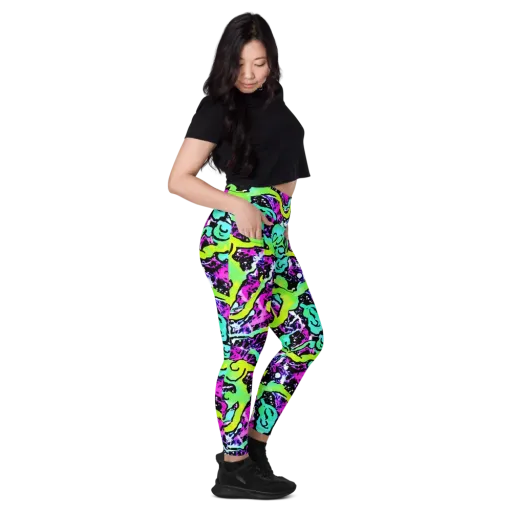 Psychedelic Stampede on a Leggings with Pockets