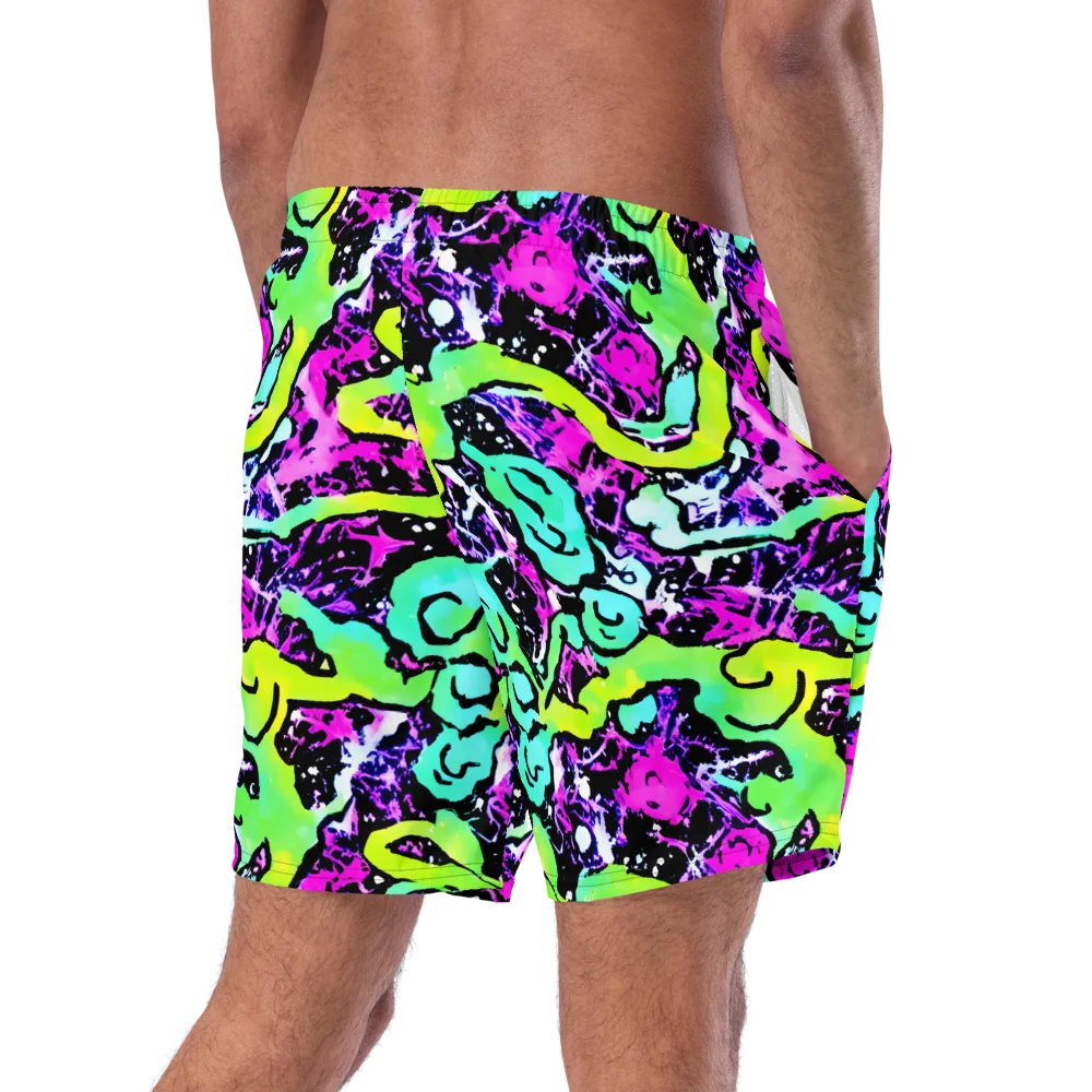 Psychedelic Stampede on Swim Trunks — Right Back