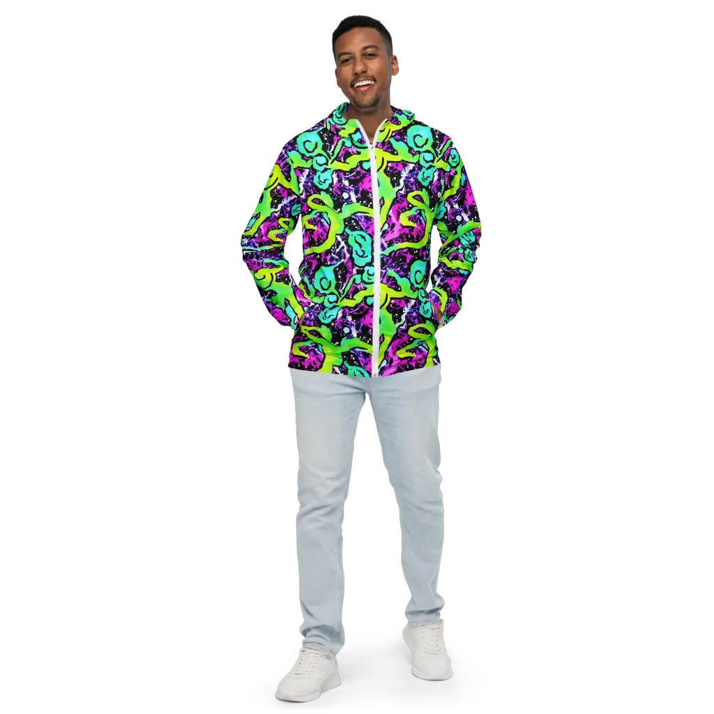 Psychedelic Stampede on Men's Windbreaker — Front
