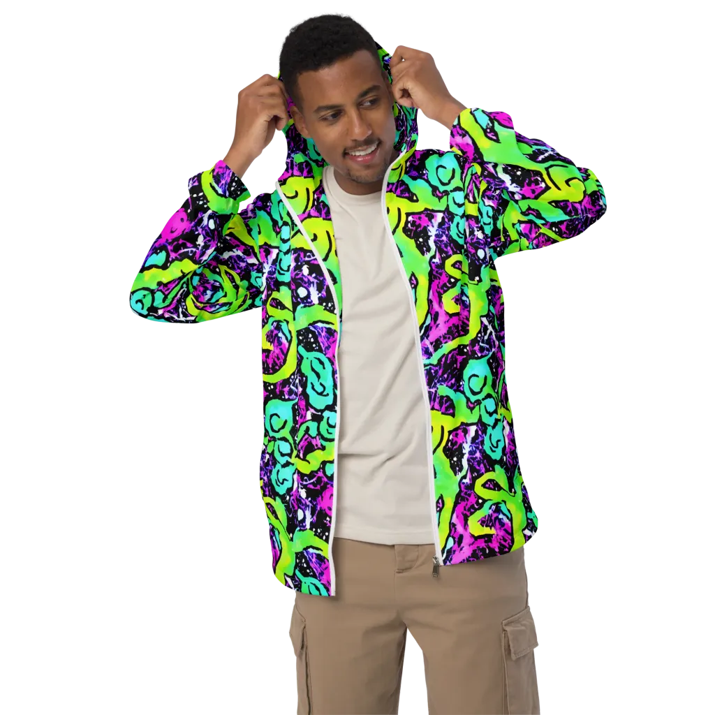 Psychedelic Stampede on Men's Windbreaker — Front