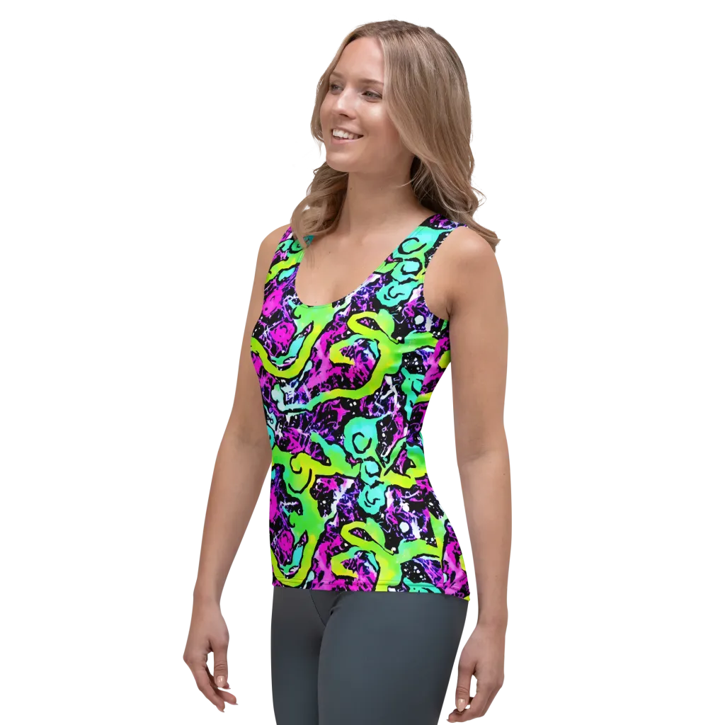 Psychedelic Stampede on Women's Tank Top — Left Front