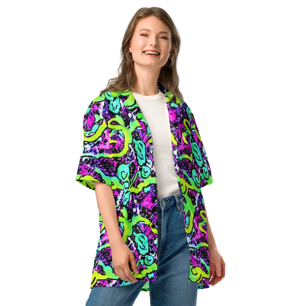 Psychedelic Stampede on Button Shirt — Front