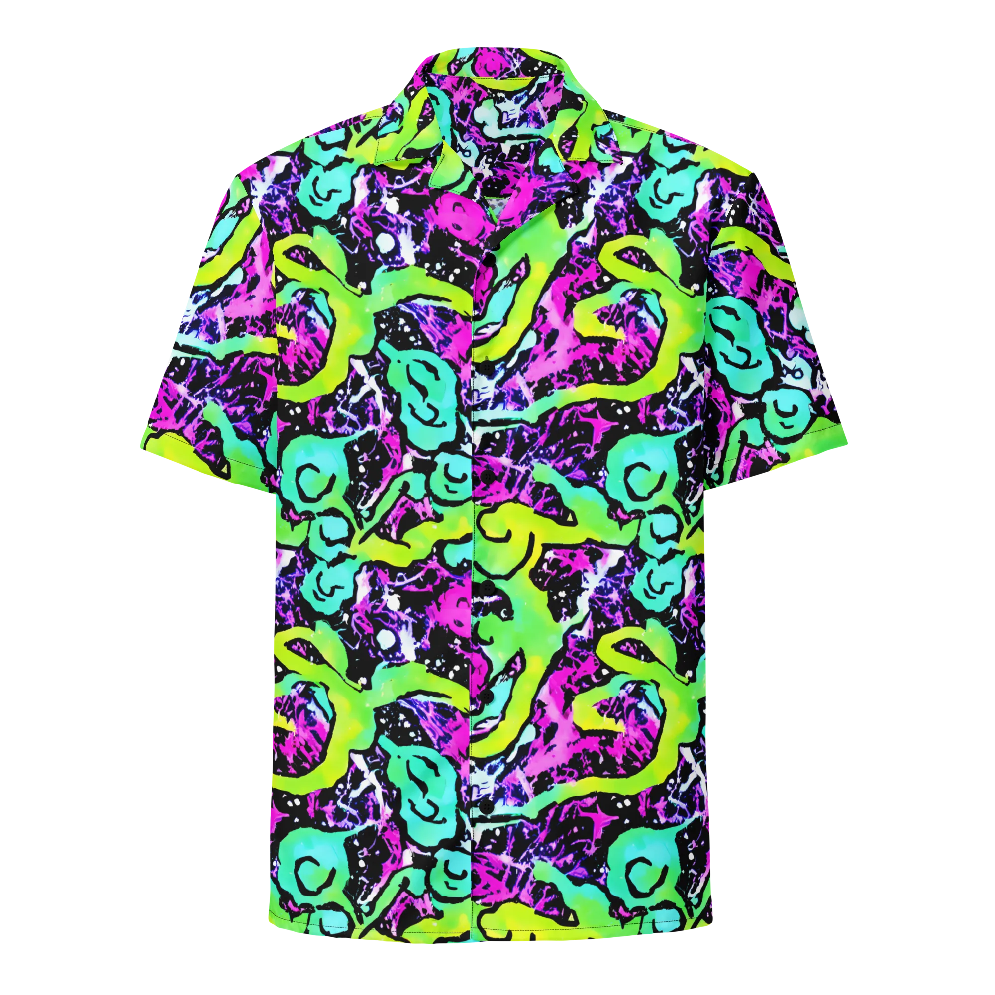 Psychedelic Stampede on Button Shirt — Front
