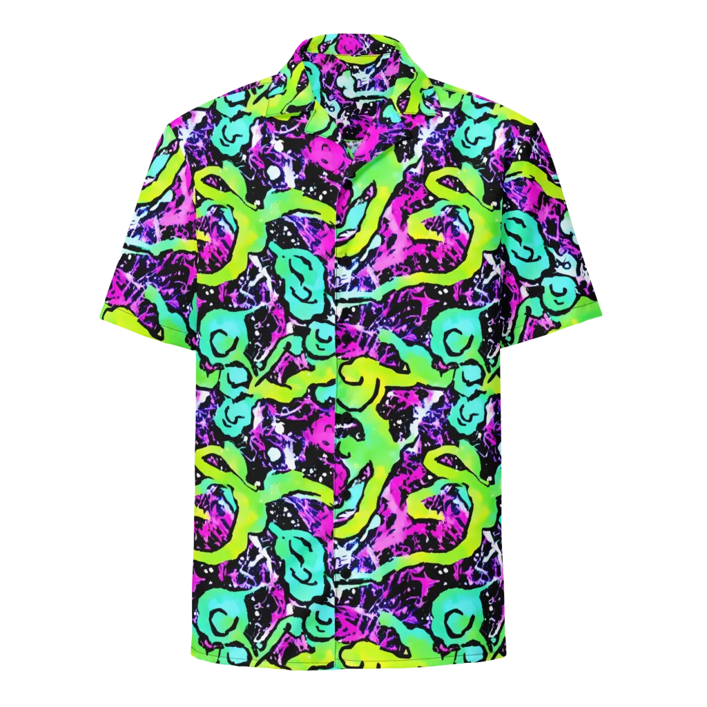 Psychedelic Stampede on Button Shirt — Front