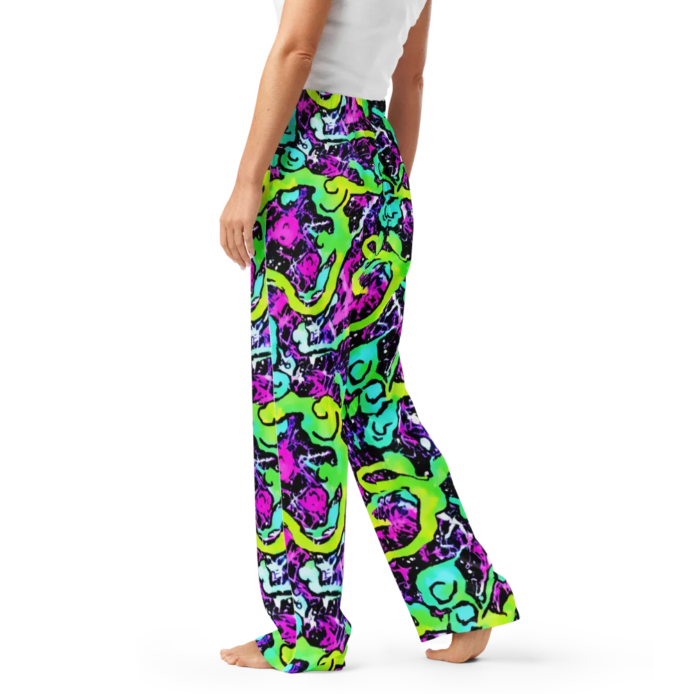 Psychedelic Stampede on Women's Pajama Pants — Left