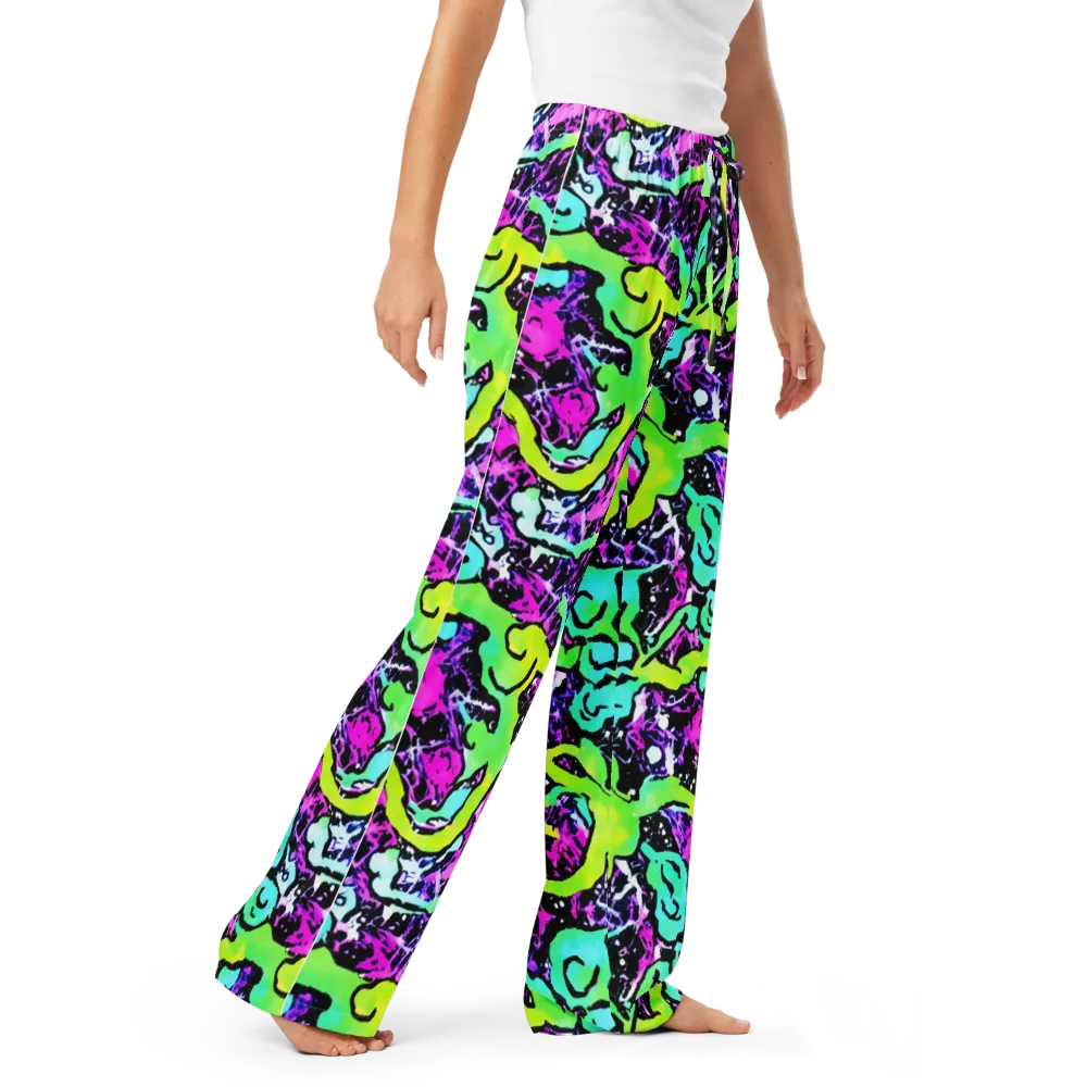 Psychedelic Stampede on Women's Pajama Pants — Right Front