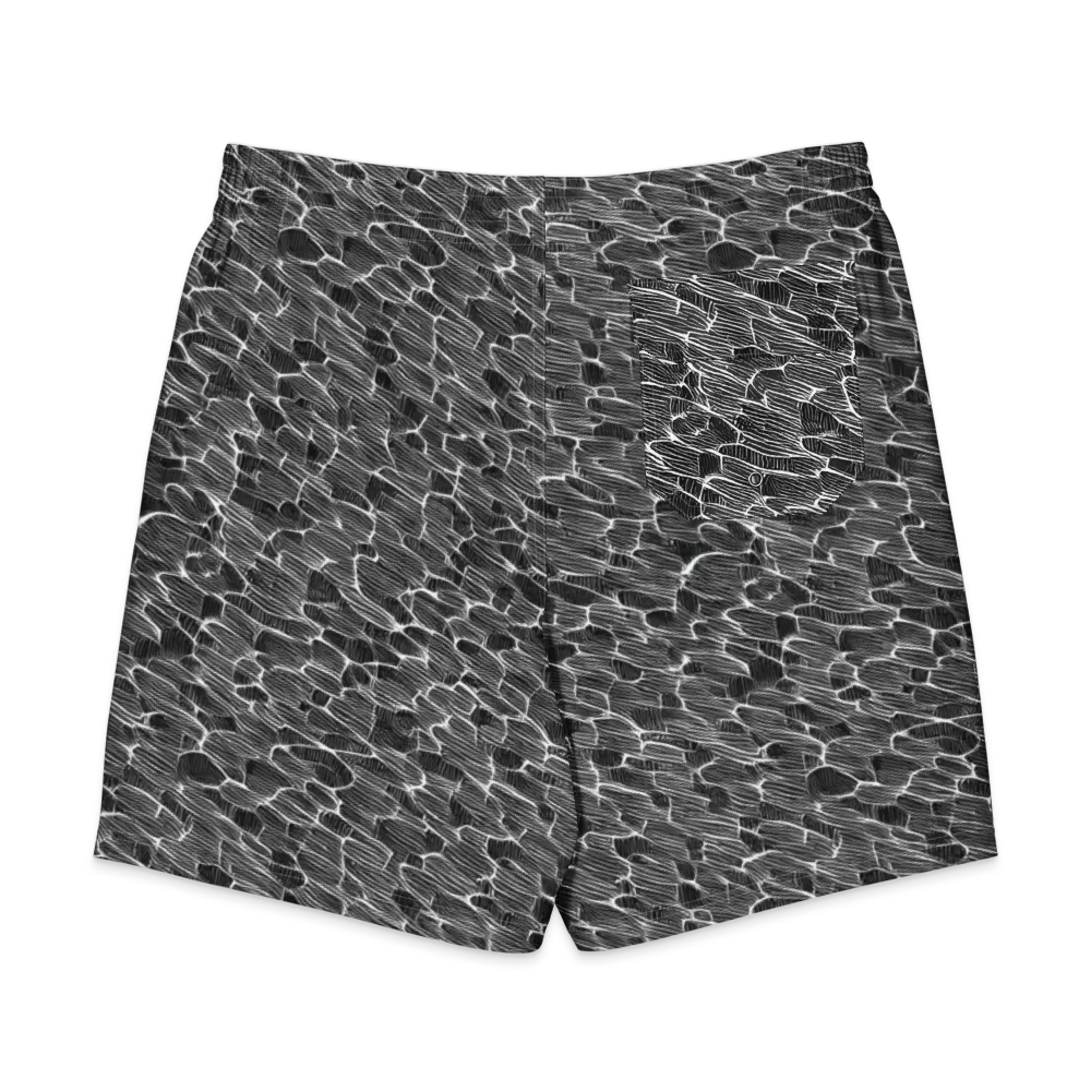 Noir Drift on Men's Board Shorts — Back