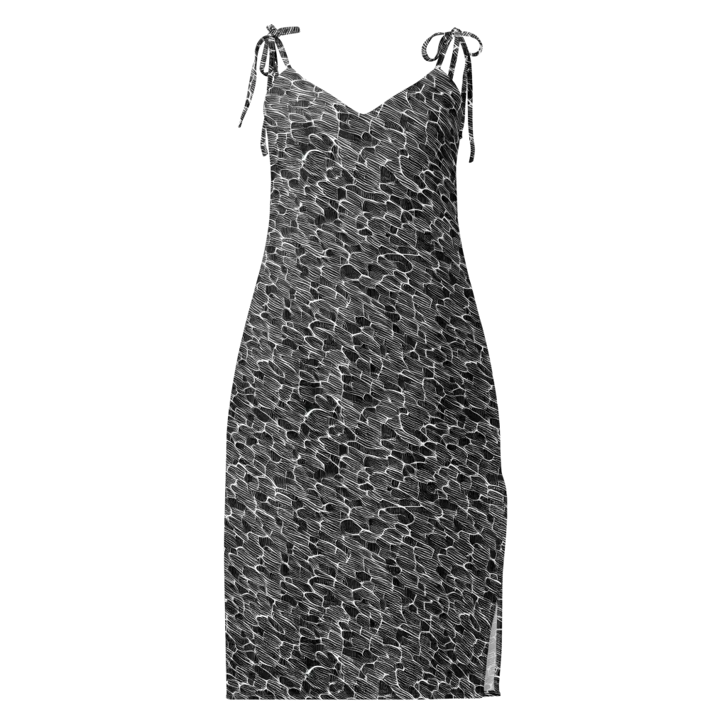 Noir Drift on Slip Dress — Front