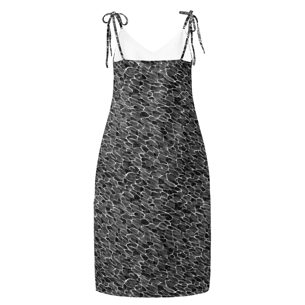 Noir Drift on Slip Dress — Back