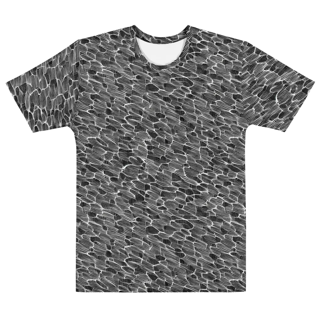 Noir Drift on Men's Cotton Crew Neck T-Shirt — Front