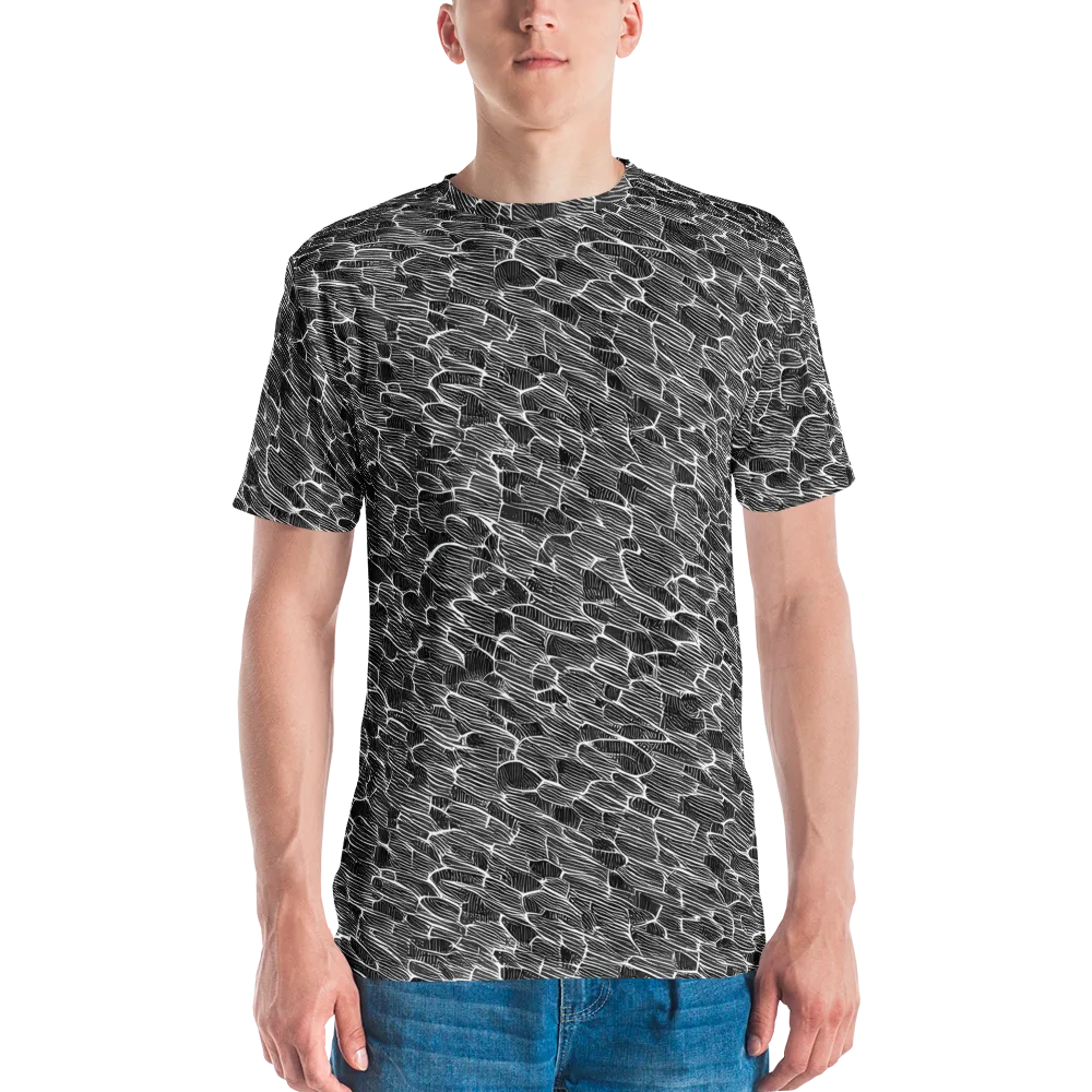 Noir Drift on Men's Crew Neck T-Shirt — Front