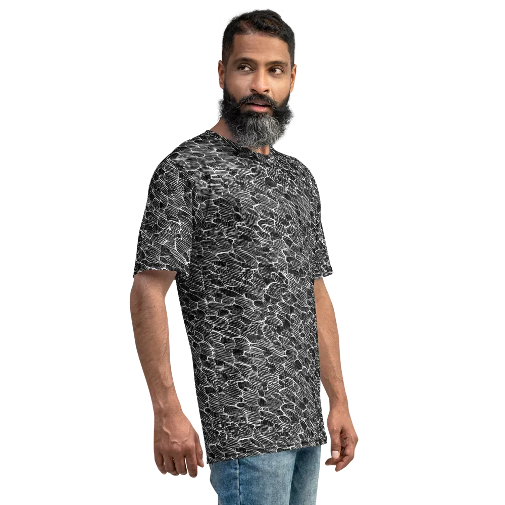 Noir Drift on Men's Crew Neck T-Shirt — Right