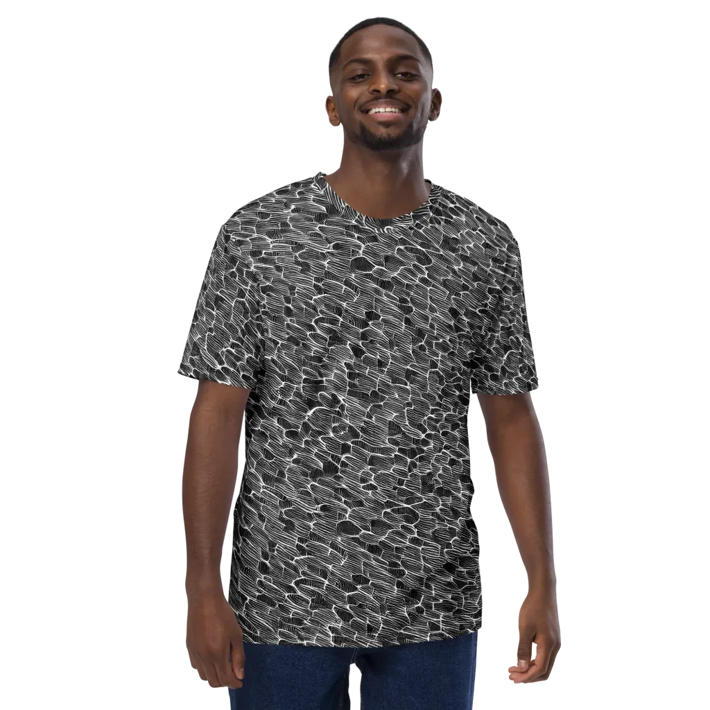 Noir Drift on Men's Crew Neck T-Shirt — Front