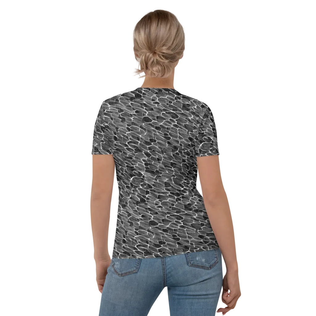 Noir Drift on Women's Crew Neck T-Shirt — Back