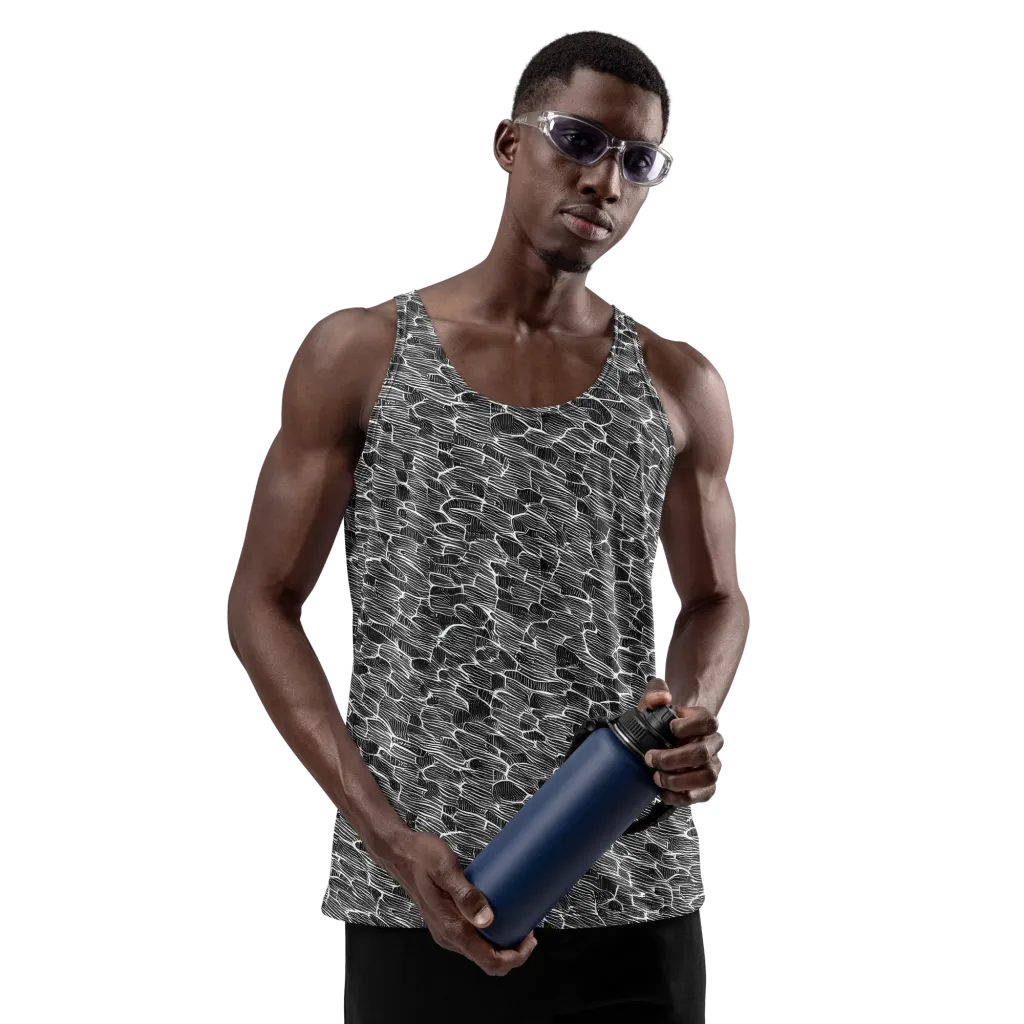 Noir Drift on Men's Tank Top — Front