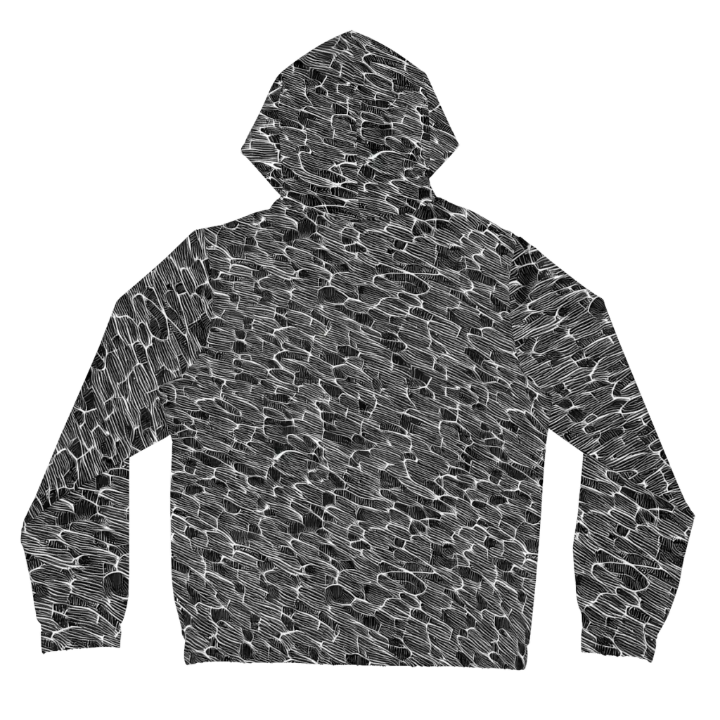 Noir Drift on Women's Full-Zip Hoodie — Back