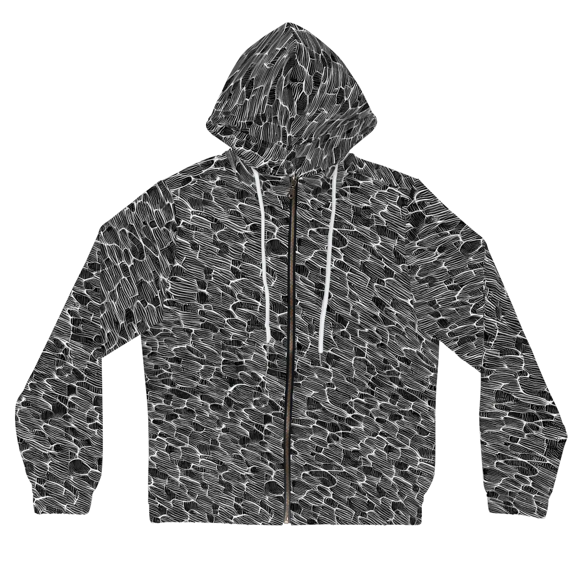 Noir Drift on Women's Full-Zip Hoodie — Front
