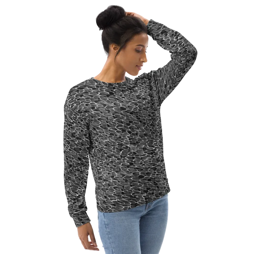 Noir Drift on Sweatshirt — Right Front