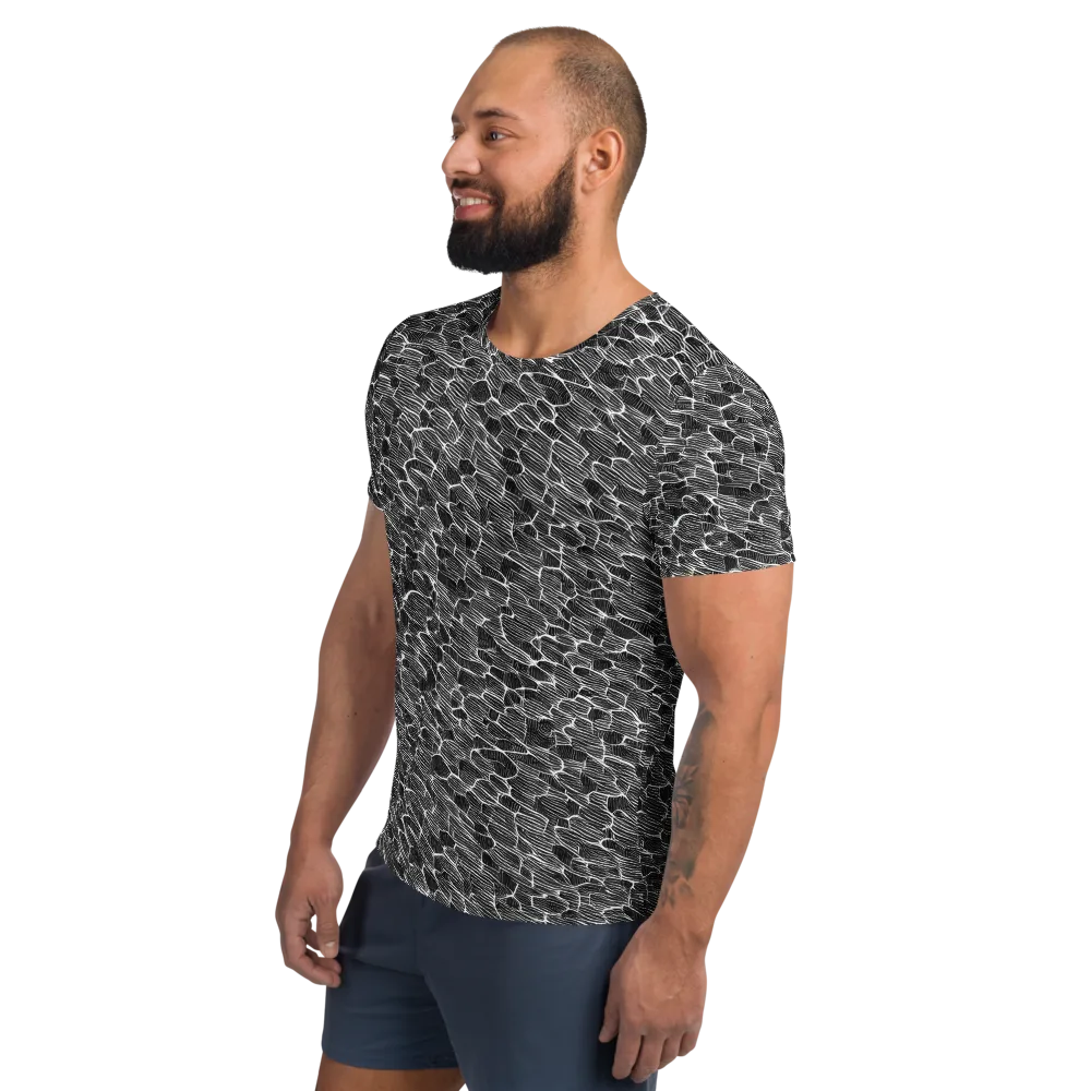 Noir Drift on Men's Athletic T-Shirt — Left