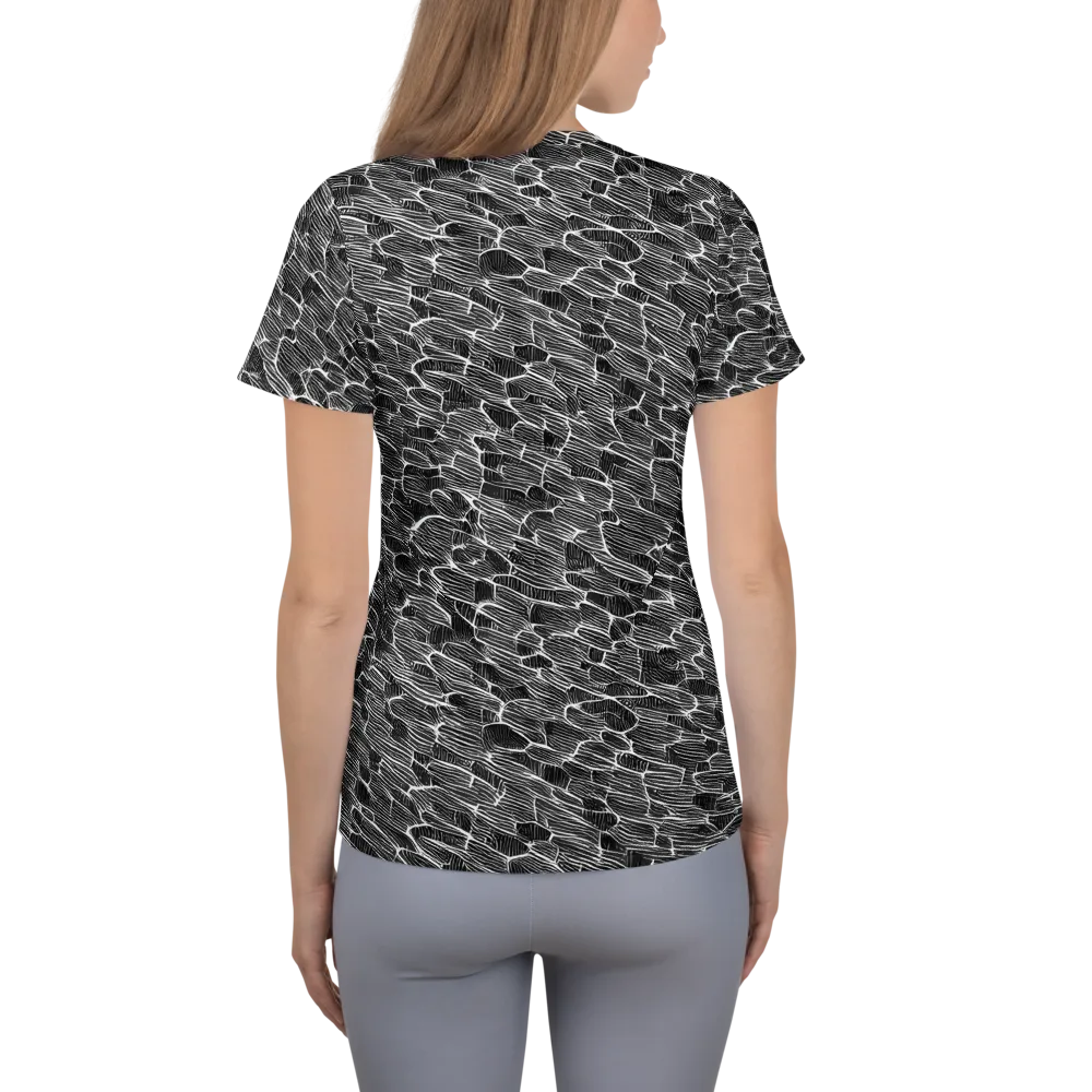 Noir Drift on Women's Athletic T-Shirt — Back