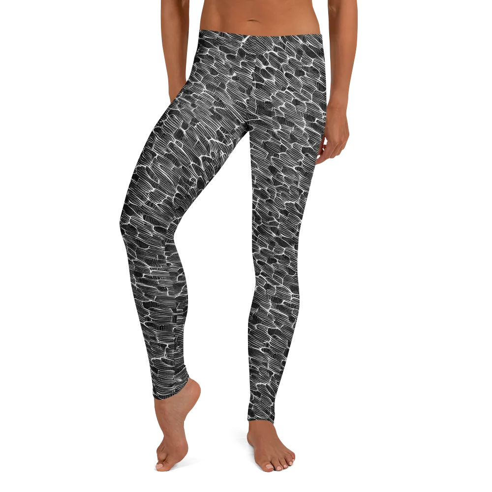 Noir Drift on Leggings — Front