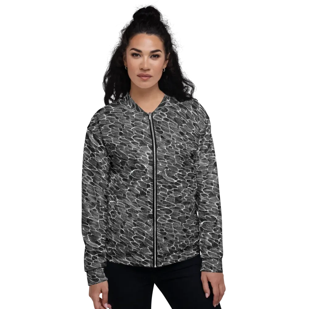 Noir Drift on Bomber Jacket — Front