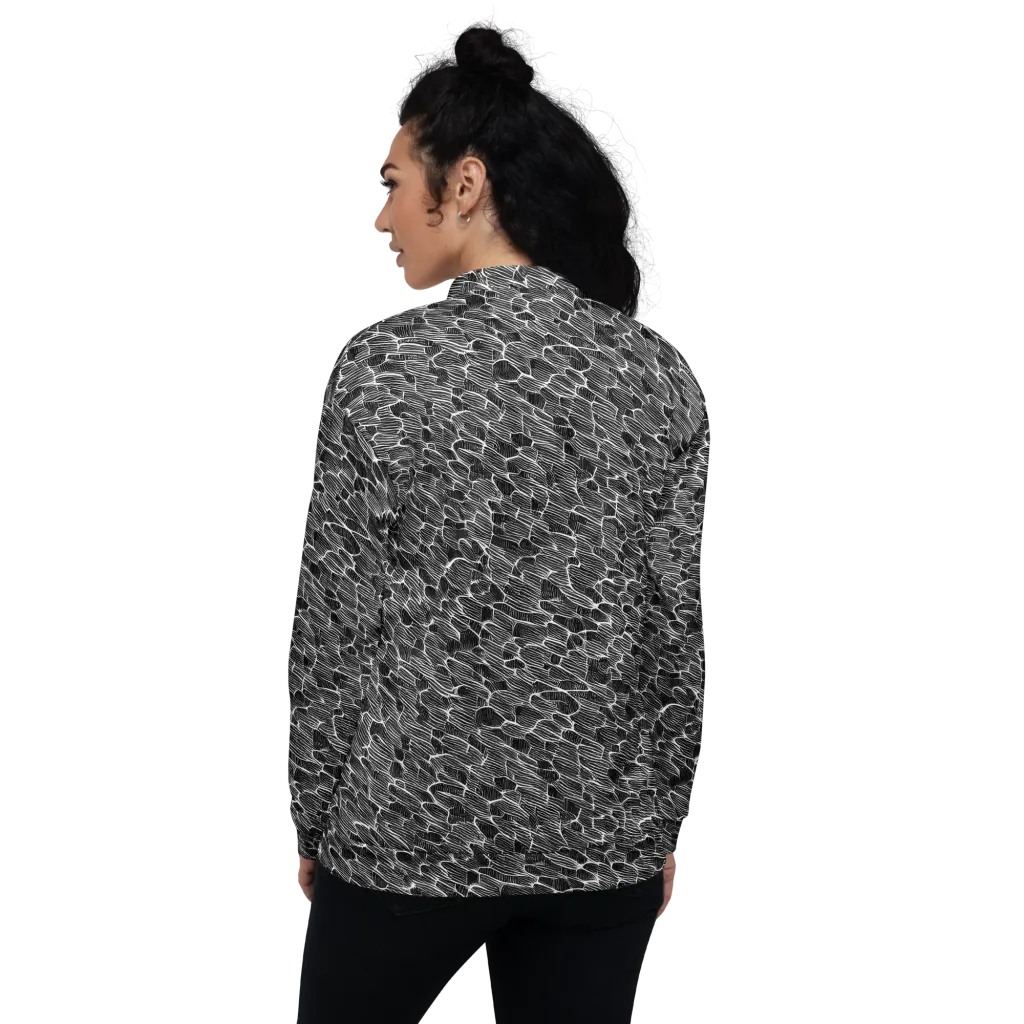 Noir Drift on Bomber Jacket — Back