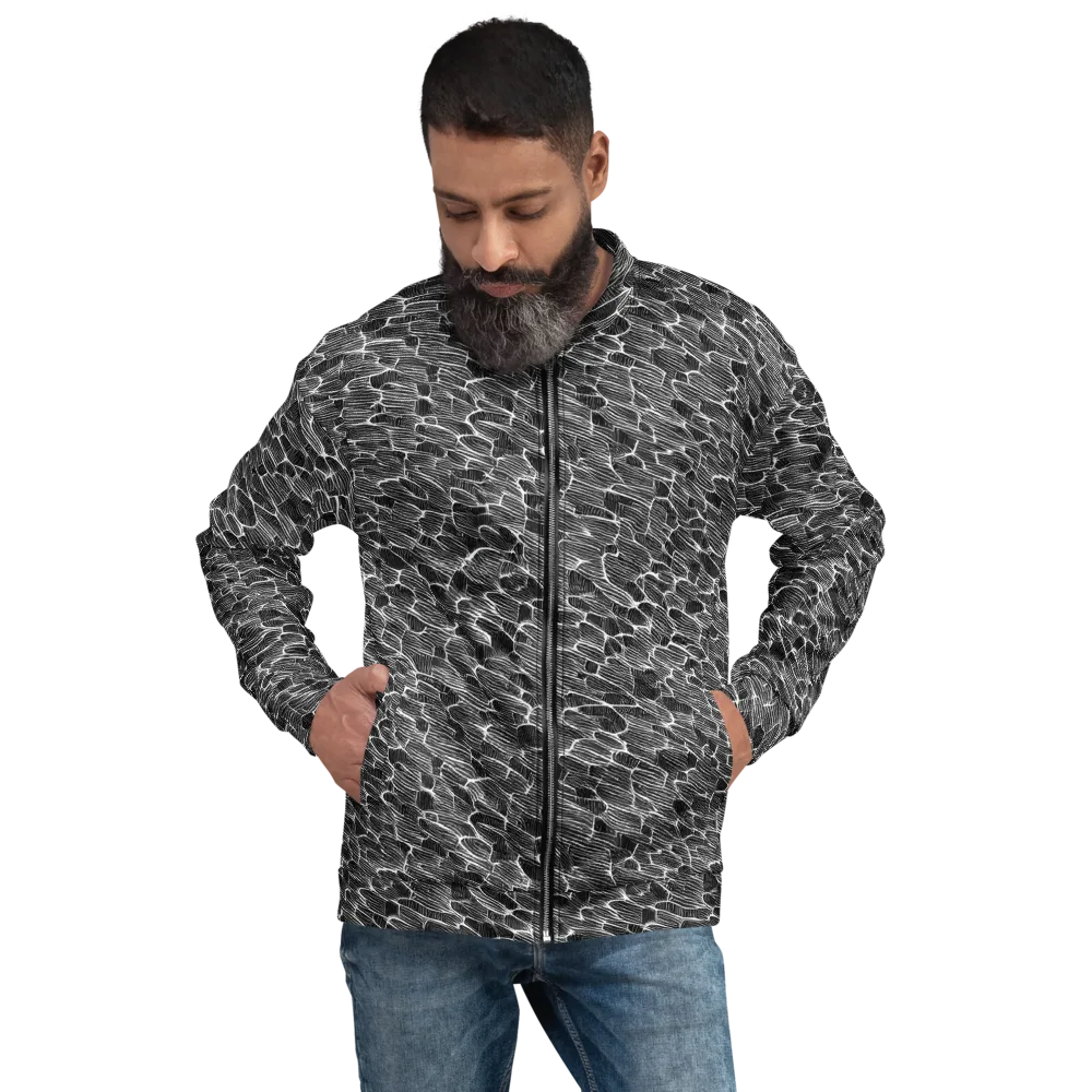 Noir Drift on Bomber Jacket — Front