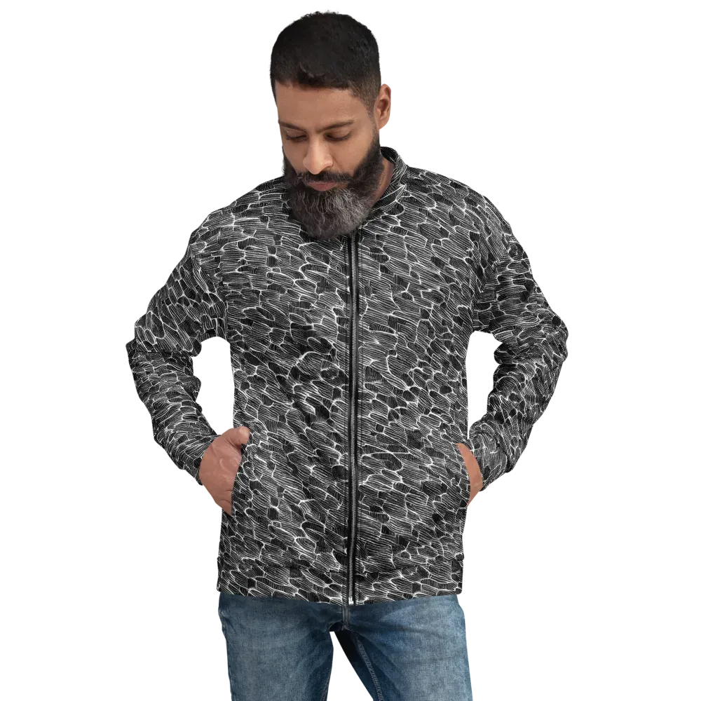 Noir Drift on Bomber Jacket — Front