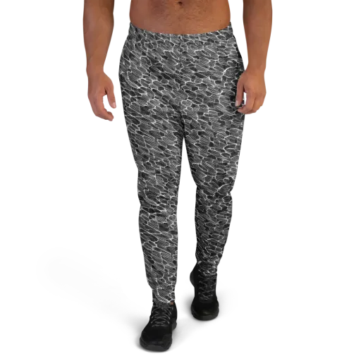 Noir Drift on a Men's Joggers