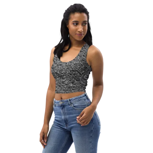 Noir Drift on a Crop Top