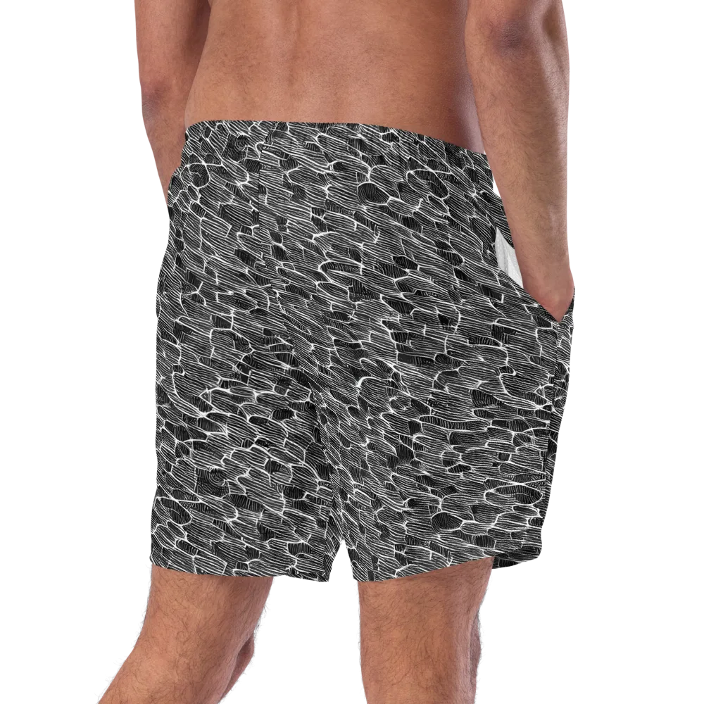 Noir Drift on Swim Trunks — Right Back