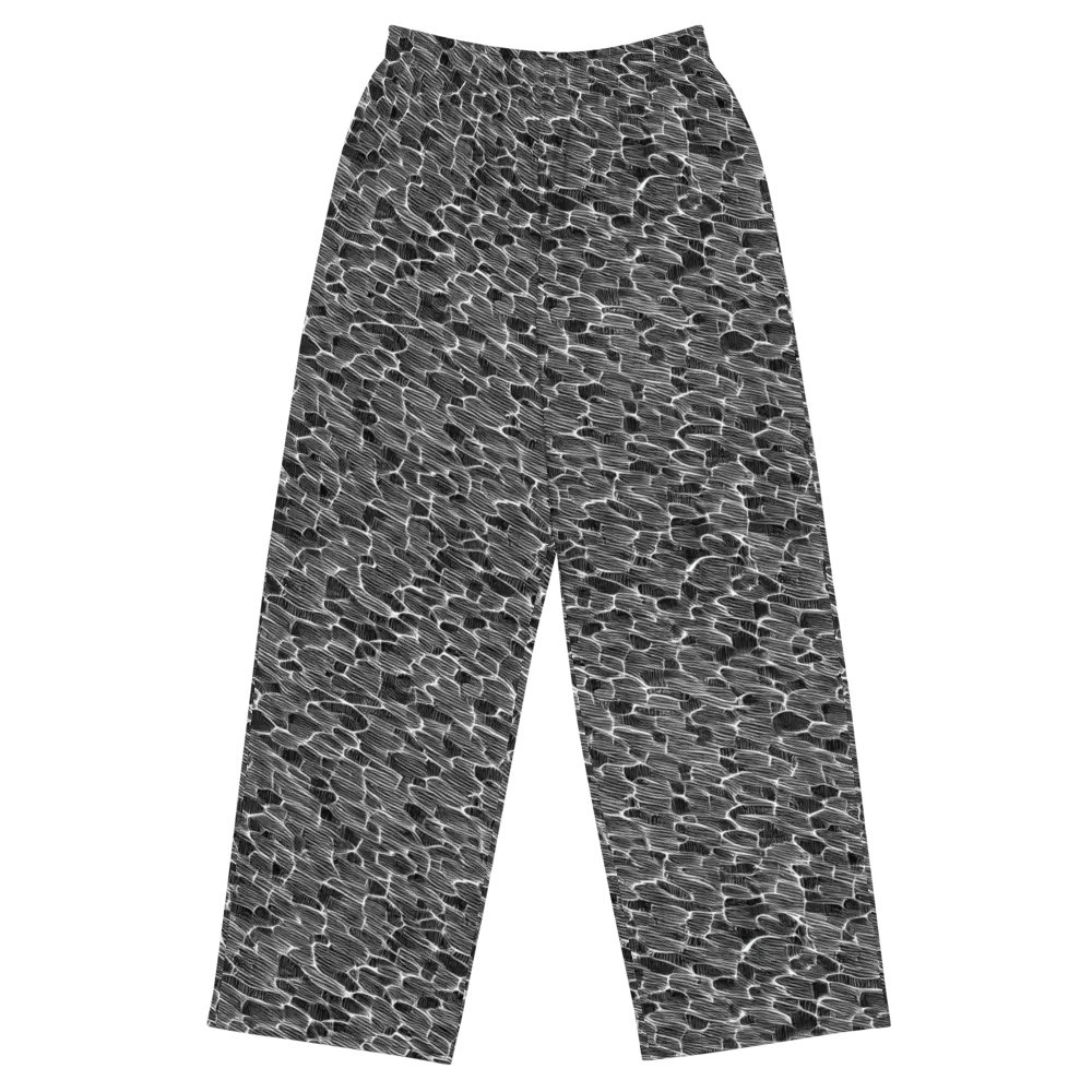 Noir Drift on Wide-Leg Pants — Front