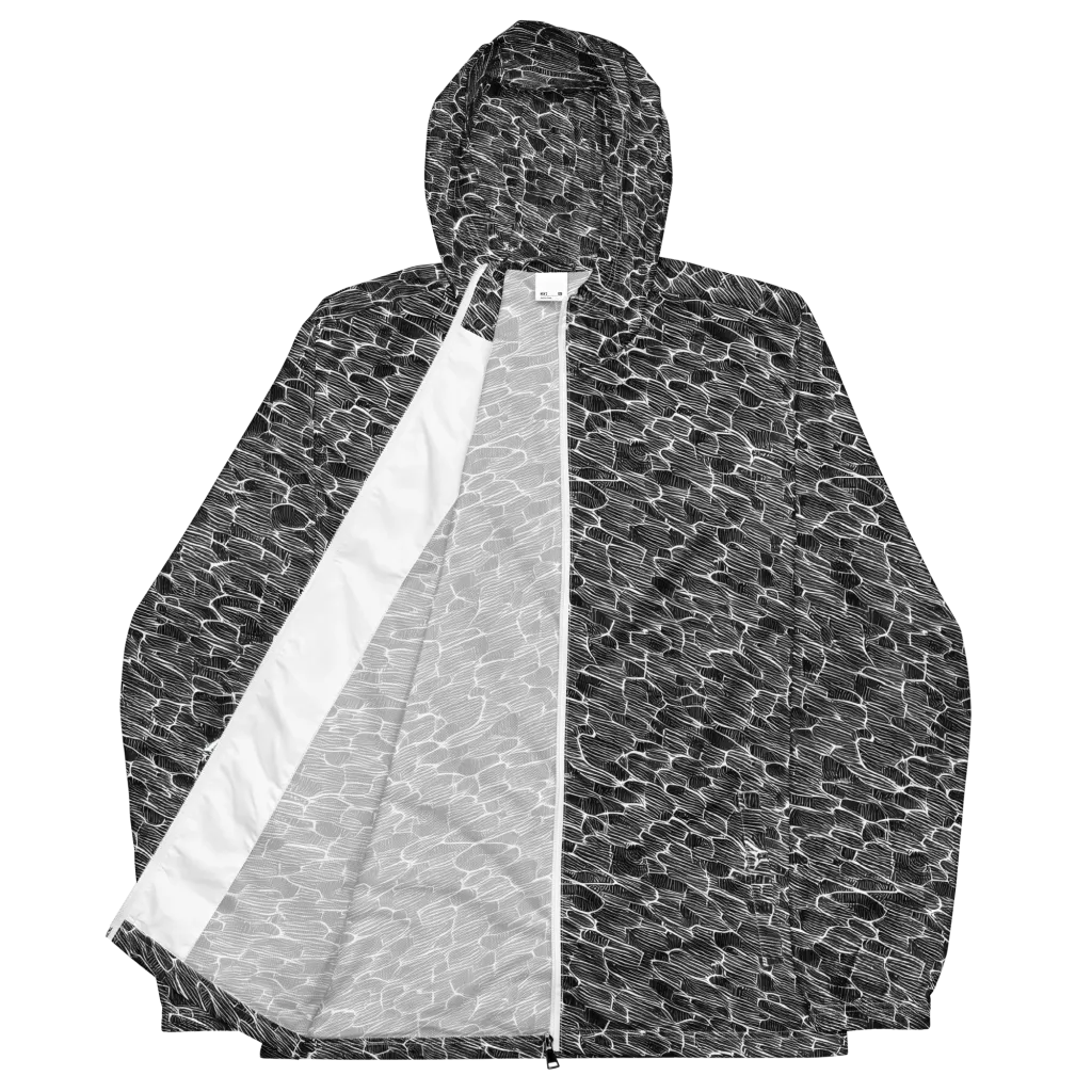 Noir Drift on Men's Windbreaker — Front