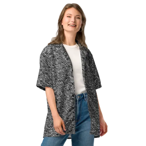 Noir Drift on a Button Shirt
