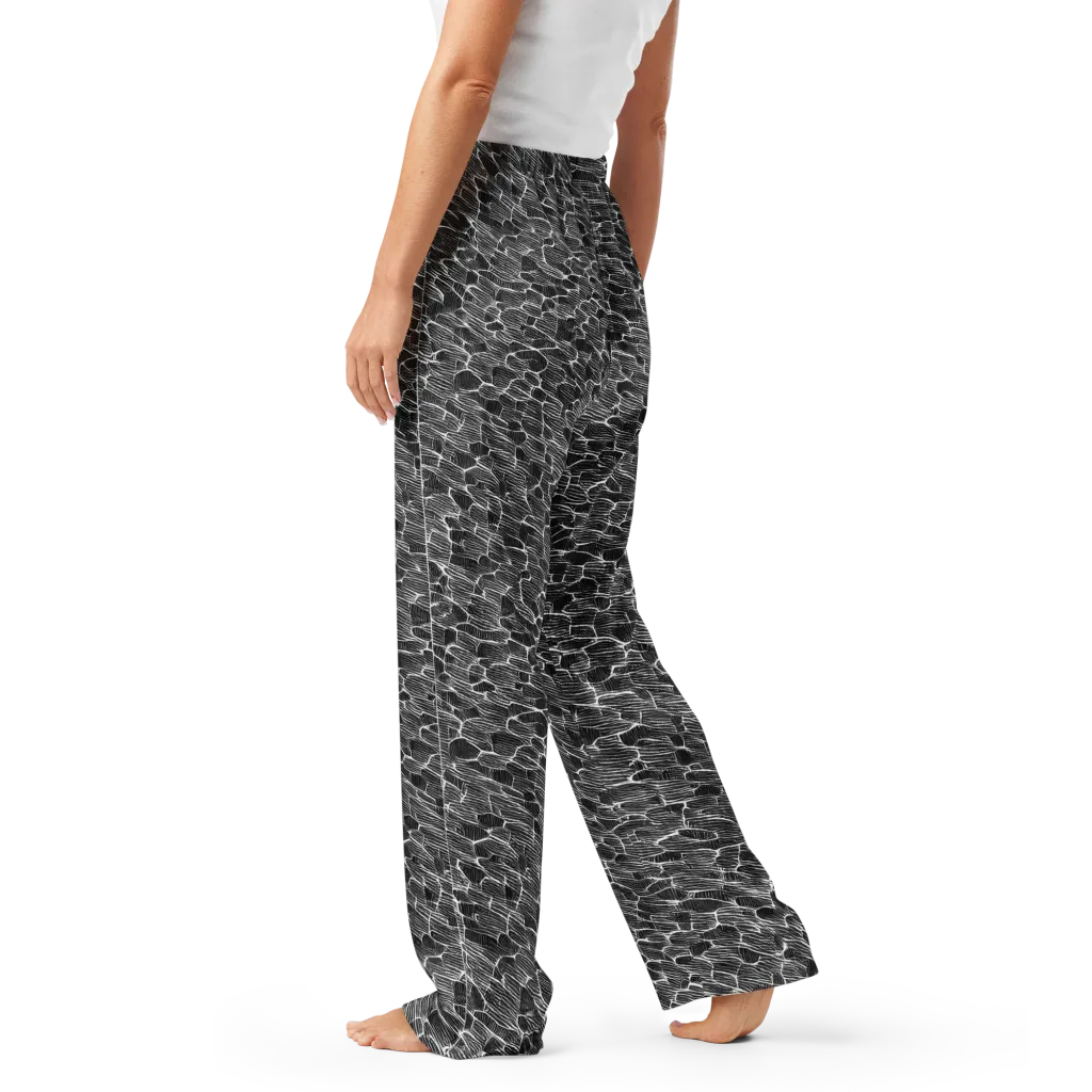 Noir Drift on Women's Pajama Pants — Left