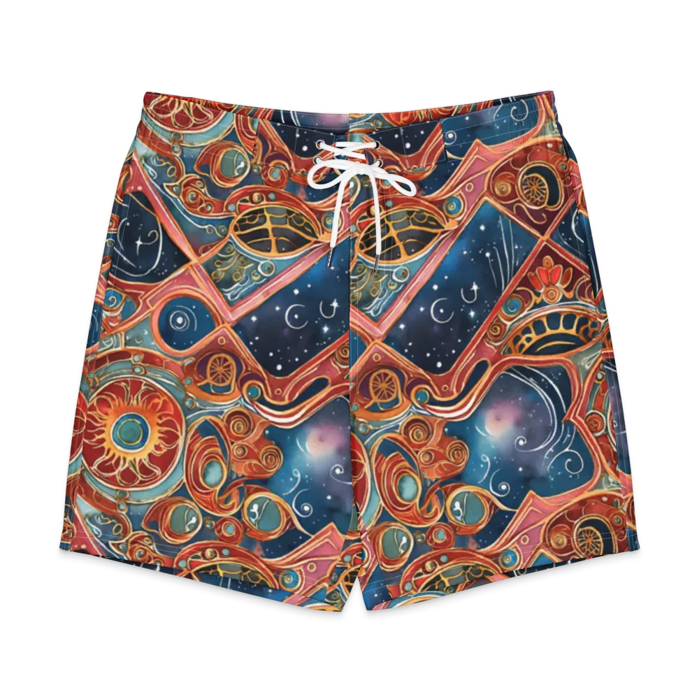 Celestial Filigree on Men's Board Shorts — Front