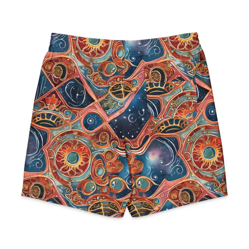 Celestial Filigree on Men's Board Shorts — Back