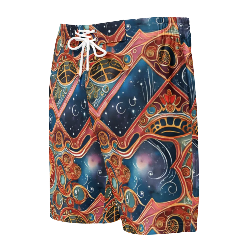 Celestial Filigree on Men's Board Shorts — Front