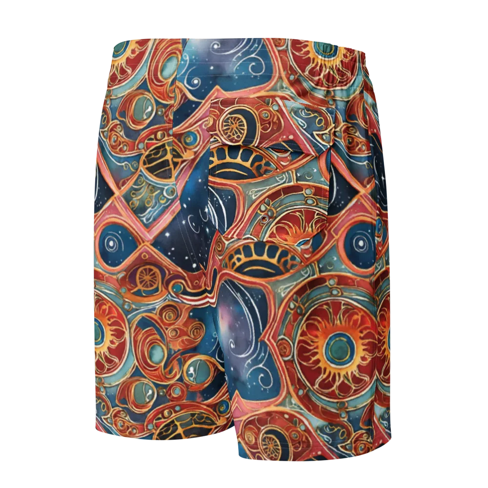 Celestial Filigree on Men's Board Shorts — Back