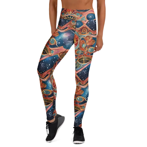 Celestial Filigree on a Yoga Leggings